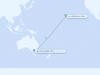 Direct (non-stop) flights from Honolulu to Melbourne - schedules -  FlightsFrom.com